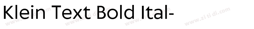 Klein Text Bold Ital字体转换 Klein Text Bold Ital字体转换